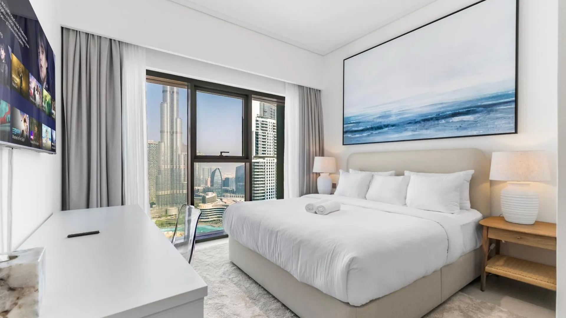 Full Fountain And Burj View - 3Br Burj Royale Apartment Dubai